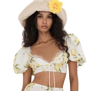 For Love & Lemons Alana Crop Top Size XS
